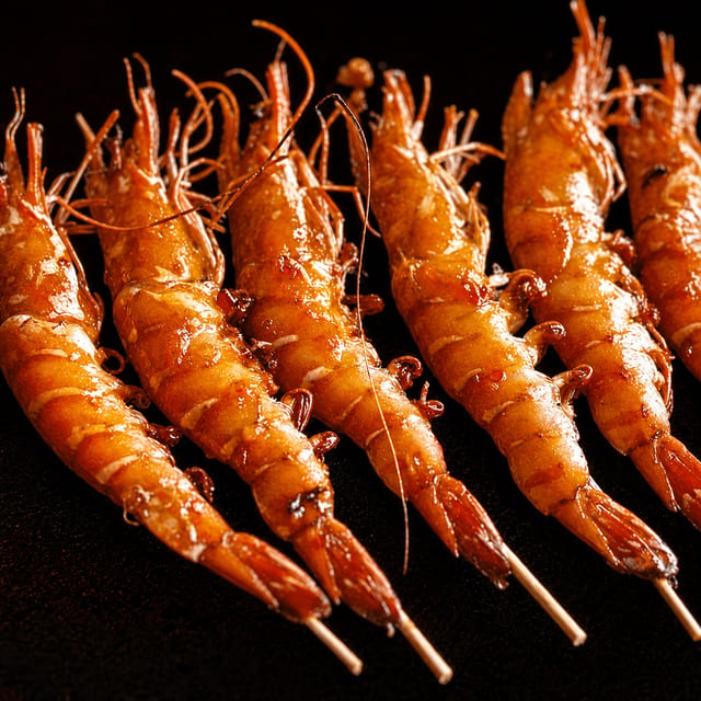 Tom Nướng Muối Ớt / Grilled Salt & Chili Sauce.