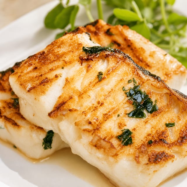 Cá Tuyết Nướng Muối Ớt / Grilled Seabass with Salt and Chili.