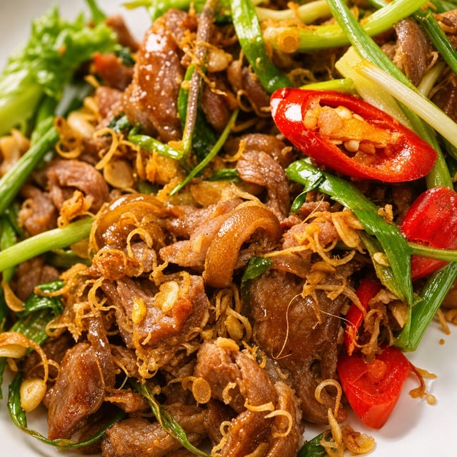 Heo Rừng Xào Sả Ớt / Stir Fried with Lemongrass & Chili.