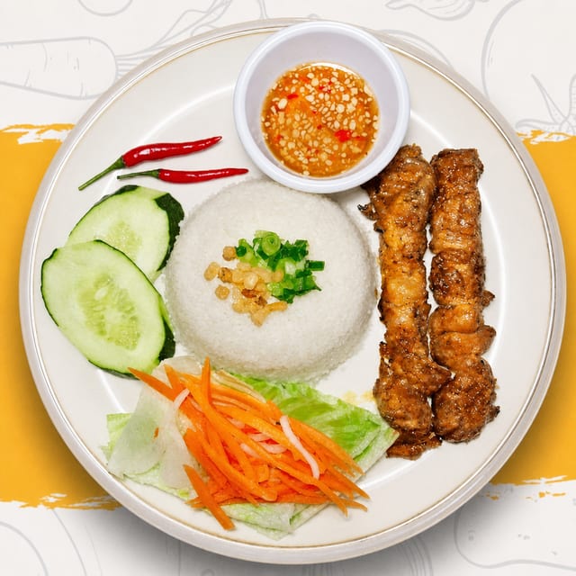 Cơm Tấm Thịt Xiên Nướng (Grilled Pork).