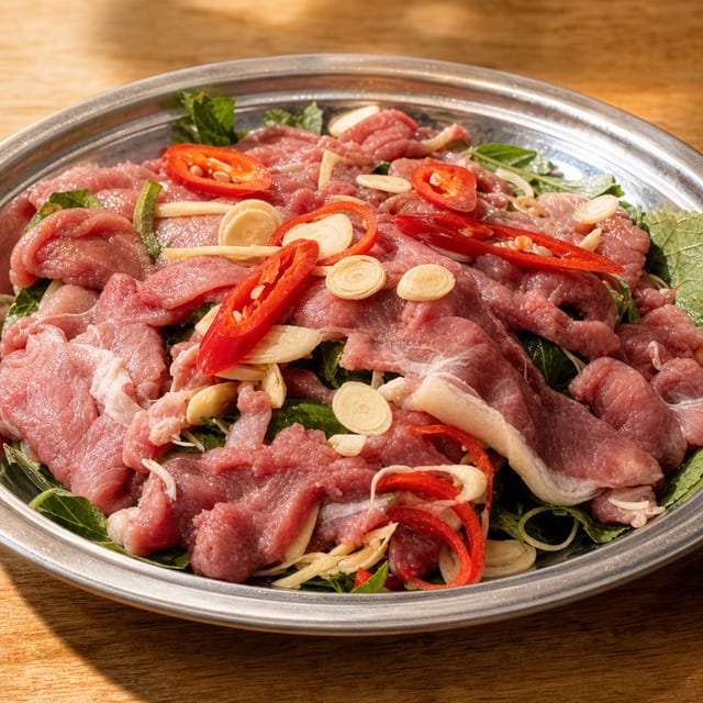 Heo Rừng Hấp Tía Tô / Steamed with Perilla Herb.