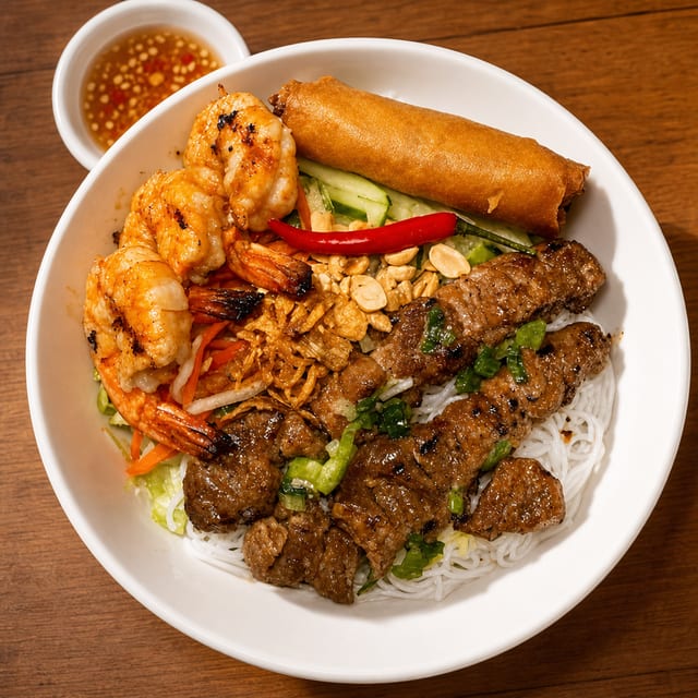Bún Tôm Thịt Nướng/ Vermicelli Bowl.