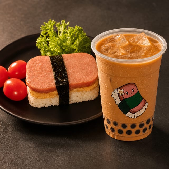 Musubi & Boba Combo.