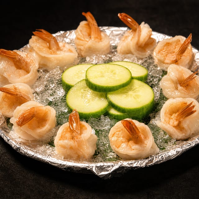 Tom Tái Chanh / Raw Shrimps with Limes.