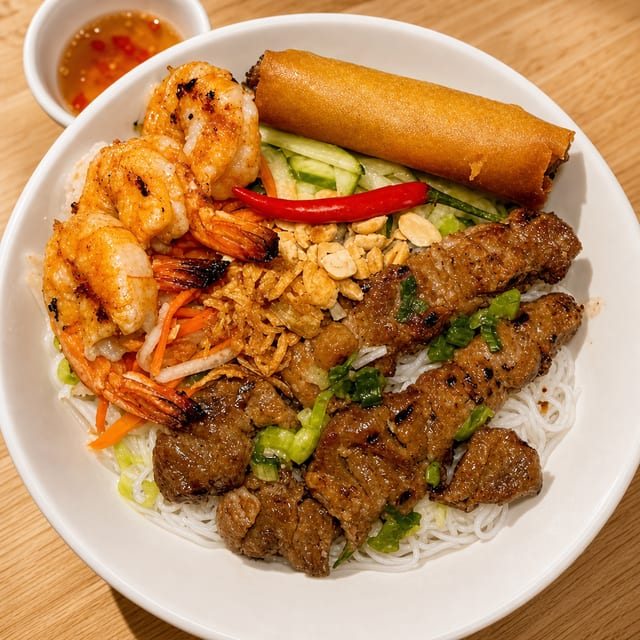 Bún Thịt Nướng/Grilled Pork Vermicelli.