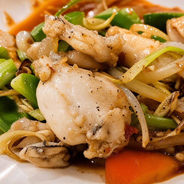Ếch Tươi Xào Sả Ớt / Stir Fried Lemongrass & Chili.